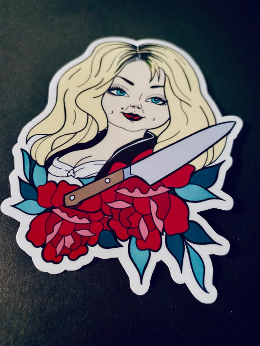 Tiffany Sticker. Bride of Chucky.